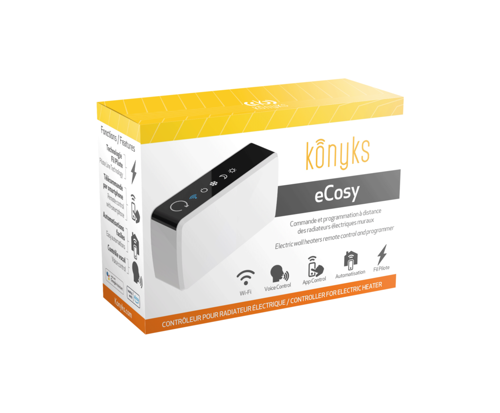 Konyks eCosy - Contrôleur Wi-Fi pour radiateurs électriques à fil Pilote