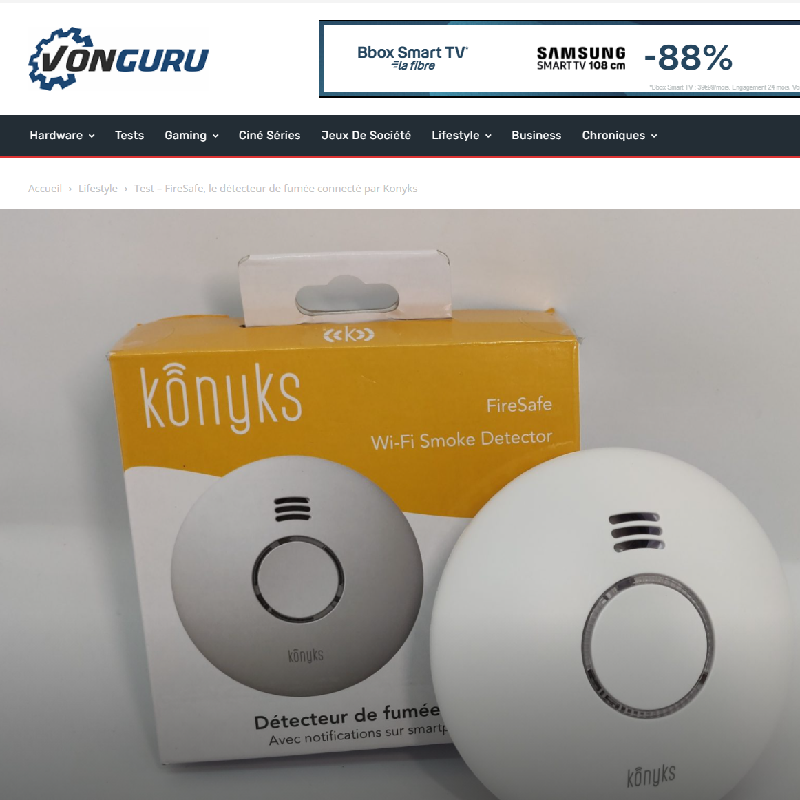 Konyks Firesafe 2, le nouveau détecteur de fumée connecté adopte le  Bluetooth - Les Numériques