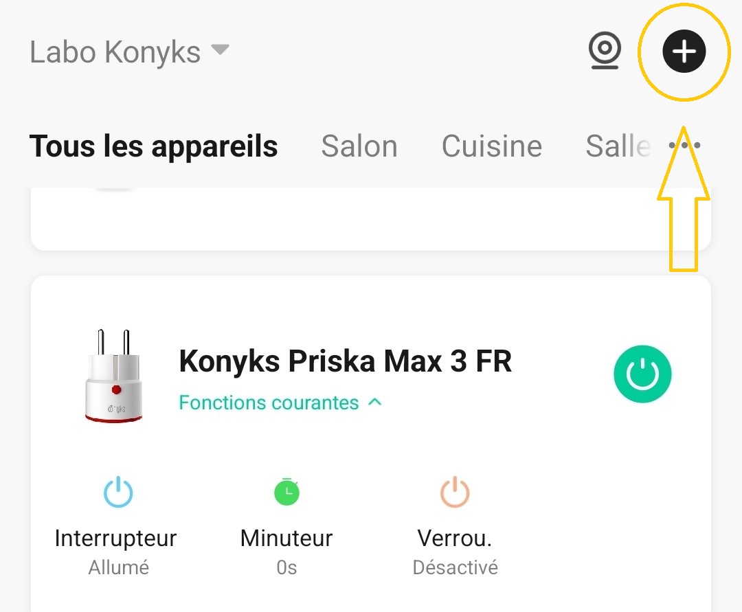 Tableau de bord - tous les appareils - Konyks - Priska Max 3 - 2