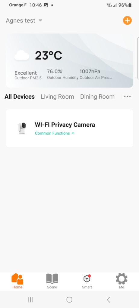 Screenshot wifi privacy camera orange