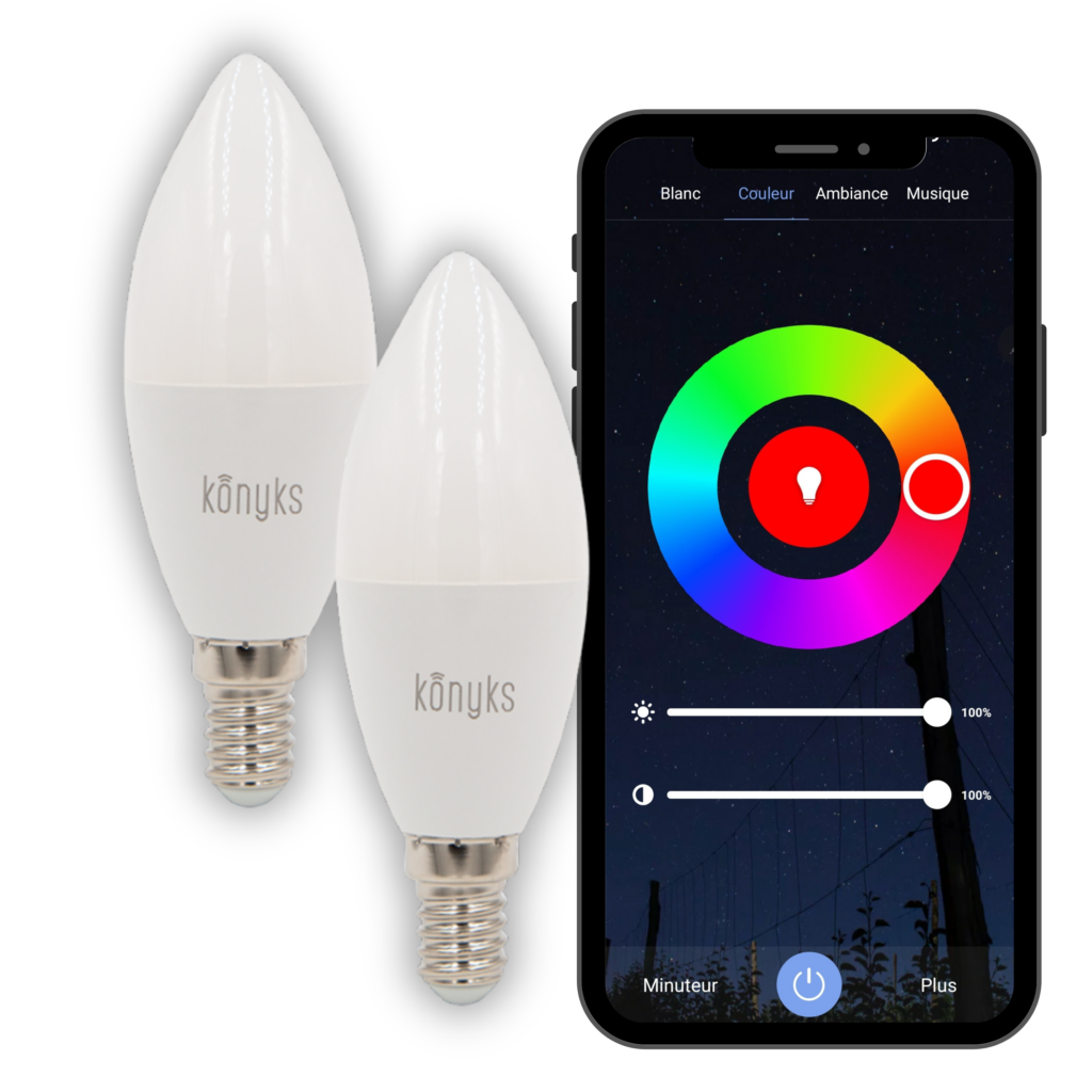 Ampoule LED Connectée Bluetooth Otio E14 5W 400Lm - Blanc - Neuf - Réf. 780002