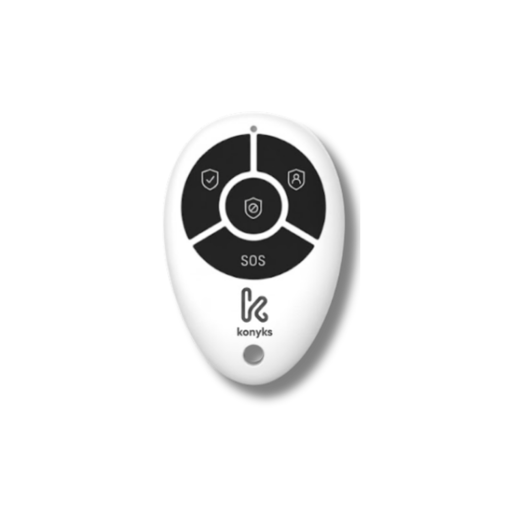 Pack alarme konyks connect&eacute;, t&eacute;l&eacute;commande bouton SOS