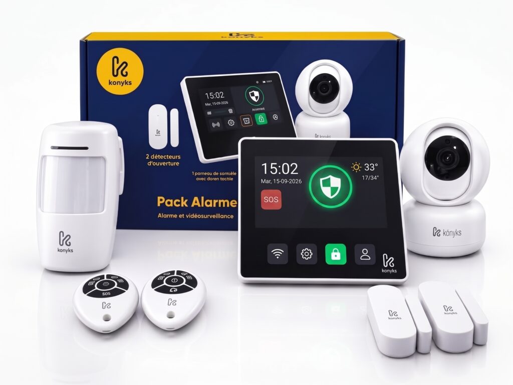 Pack Alarme Konyks avec caméra connectée pour la maison