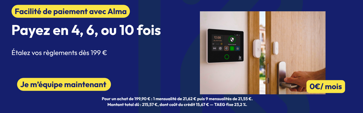 Sirène extérieure flash Konyks : déclenchez une alerte de 105 dB pour faire fuir les cambrioleurs avant même l'effraction