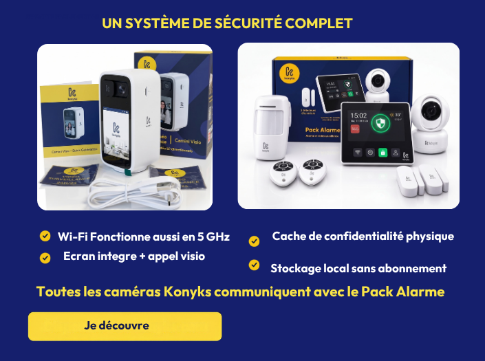 Le seul système d'alarme compatible avec toutes les caméras Konyks
