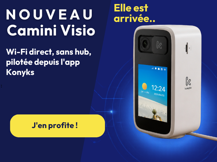 Camini Visio- caméra de surveillance wifi 5 ghz - compatible avec toutes les box - Camini Visio Konyks